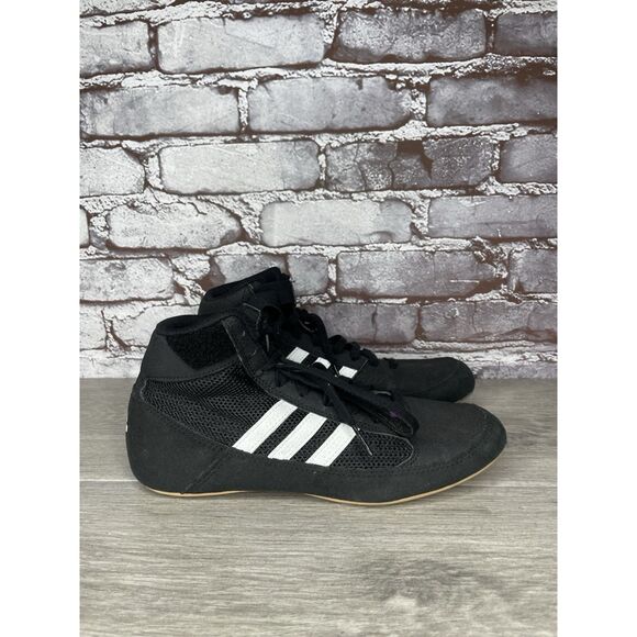 Adidas Wrestling Sneakers Shoes Black Lace Up Hook Loop Strap Men 6M US/38 2/3EU - Picture 11 of 16